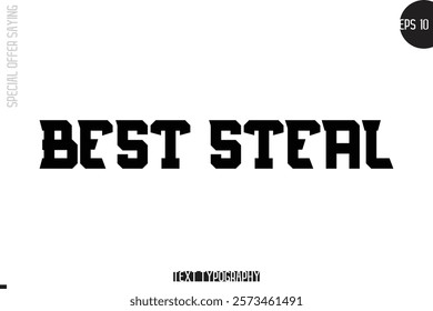 Special Offer Template Design Banner Typography Text Best Steal