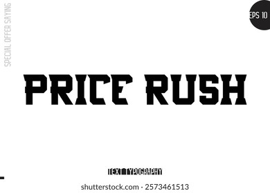 Special Offer Template Design Banner Typography Text Price Rush.