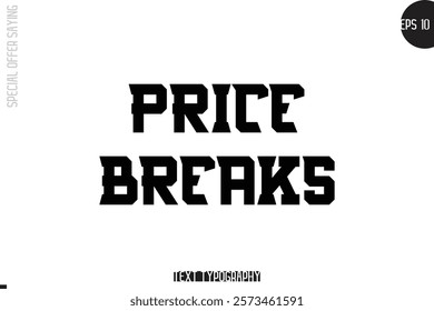 Special Offer Template Design Banner Typography Text Price Breaks