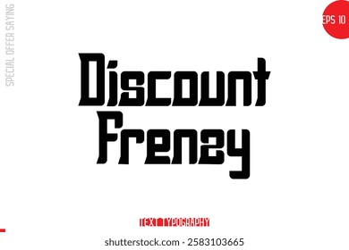 Special Offer Template Design Banner Typography Text Discount Frenzy