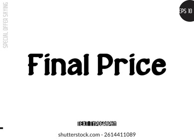 Special Offer Template Design Banner Typography Text Final Price