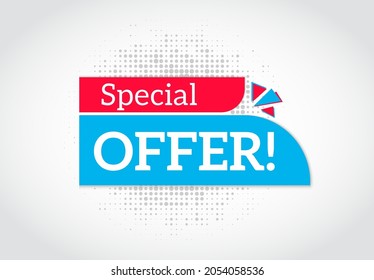 Ilustración vectorial de plantilla de oferta especial editable