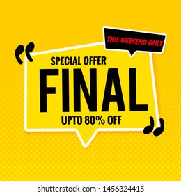 Special offer  template.Yellow background modern design