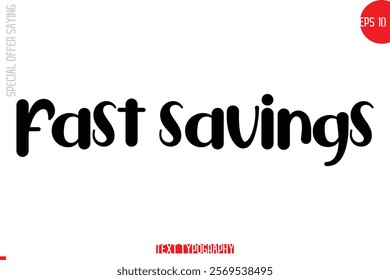 Special Offer Text Banner Design Typography Template Fast Savings