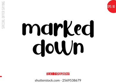 Special Offer Text Banner Design Typography Template Marked Down