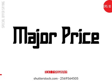 Special Offer Text Banner Design Typography Template Major Price