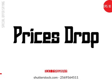 Special Offer Text Banner Design Typography Template Prices Drop