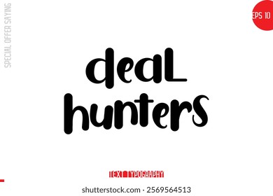 Special Offer Text Banner Design Typography Template Deal Hunters