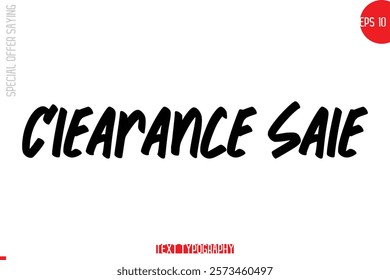 Special Offer Text Banner Design Typography Template Clearance Sale