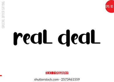 Special Offer Text Banner Design Typography Template Real Deal