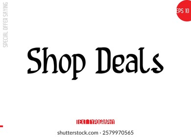 Special Offer Text Banner Design Typography Template Shop Deals