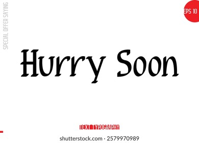 Special Offer Text Banner Design Typography Template Hurry Soon