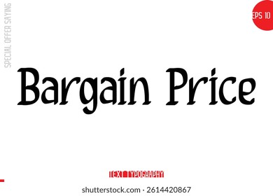 Special Offer Text Banner Design Typography Template Bargain Price