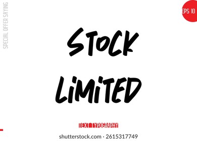 Special Offer Text Banner Design Typography Template Stock Limited