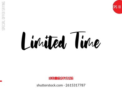 Special Offer Text Banner Design Typography Template Limited Time