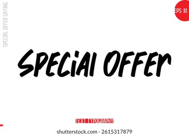 Special Offer Text Banner Design Typography Template Special Offer