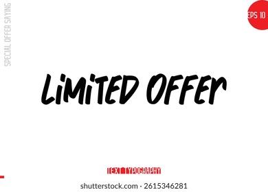 Special Offer Text Banner Design Typography Template Limited Offer