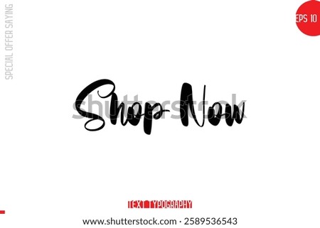 Special Offer Text Banner Design Typography Template Shop Now