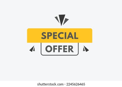 special offer text Button. special offer Sign Icon Label Sticker Web Buttons