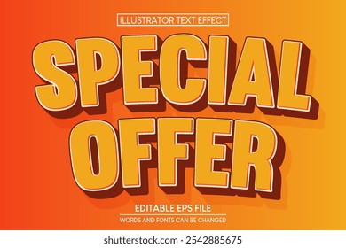 Special offer text effect editable bold and offer text style