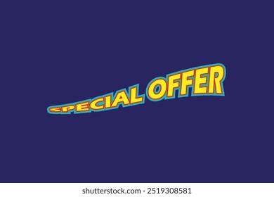 Special offer text effect vector design template.