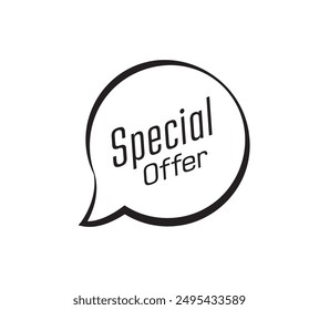 special offer text information sign