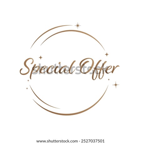 special offer text information sign