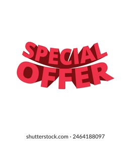 Special Offer Text on Clean White Background