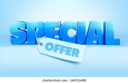 Special Offer Text. Vector