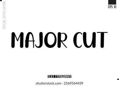 Special Offer Typography Text Script Lettering Design Major Cut