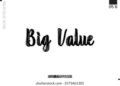 Special Offer Typography Text Script Lettering Design Big Value