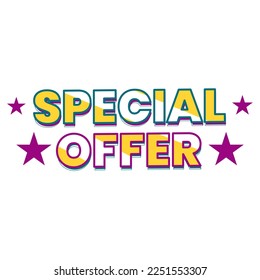 special offer typography vector, ideal for marketing content 