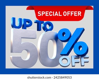 oferta especial de hasta un 50% de descuento 