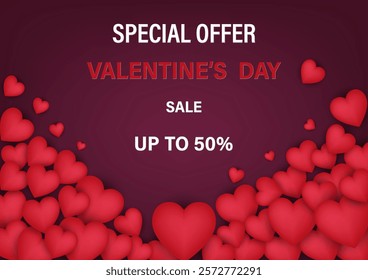 Special offer Valentine's day vector graphic