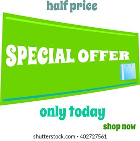 Special offer vector banner. 