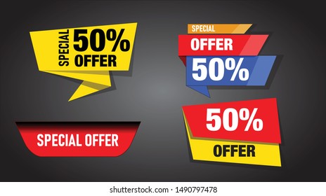 Special offer vector banners for sale or  festivals