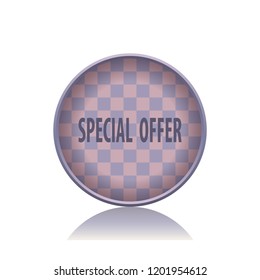 Special offer vector button, web design element