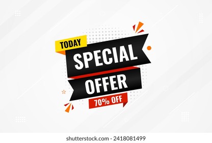 Special offer vector design template, Sale Banner tag, special offer discount label, Limited time special offer banner for marketing promotion, retail, store, shop, online store, or website.
