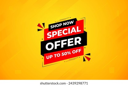 Special offer vector design template, Sale Banner tag, special offer discount label, Limited time special offer banner for marketing promotion, retail, store, shop, online store, or website.