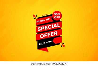 Special offer vector design template, Sale Banner tag, special offer discount label, Limited time special offer banner for marketing promotion, retail, store, shop, online store, or website.