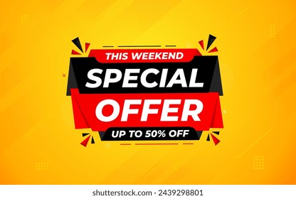 Special offer vector design template, Sale Banner tag, special offer discount label, Limited time special offer banner for marketing promotion, retail, store, shop, online store, or website.