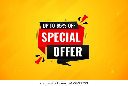 Special offer vector design template, Sale Banner tag, special offer discount label, Limited time special offer banner for marketing promotion, retail, store, shop, online store, or website.