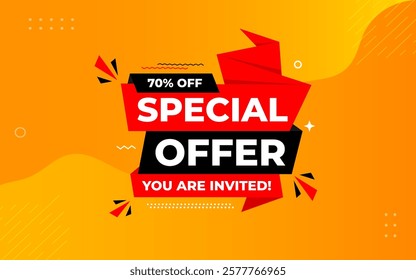 Special offer vector design template, Sale Banner tag, special offer discount label, Limited time special offer banner for marketing promotion, retail, store, shop, online store, or website.
