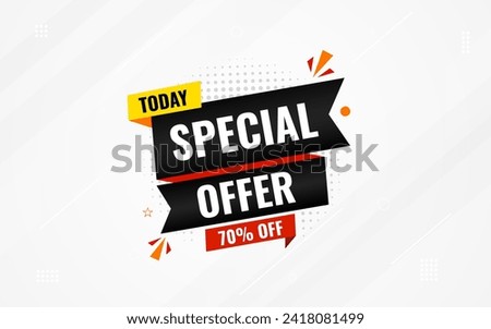 Special offer vector design template, Sale Banner tag, special offer discount label, Limited time special offer banner for marketing promotion, retail, store, shop, online store, or website.