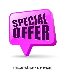 Special offer vector icon isolated on white background