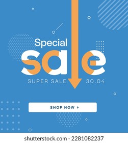 Special Offer vector illustration. Flash Sale Design for business. Discount Banner Promotion Template. Flash Sale banner template design