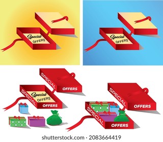 ilustración vectorial de oferta especial - banner de venta, afiche y para imágenes web. 