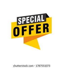 Sonderangebot Vektorbanddesign-Vorlage. Werbebanner-Verkaufsmarke. Sonderangebot für den Markt