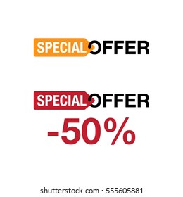 Special offer vector tag. 