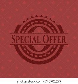 Special Offer vintage red emblem